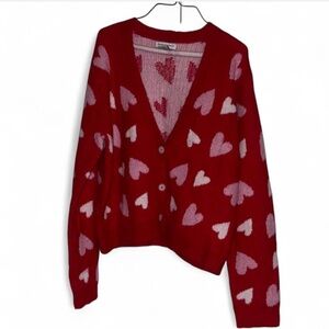 cupcakes and cashmere heart cardigan Size XL